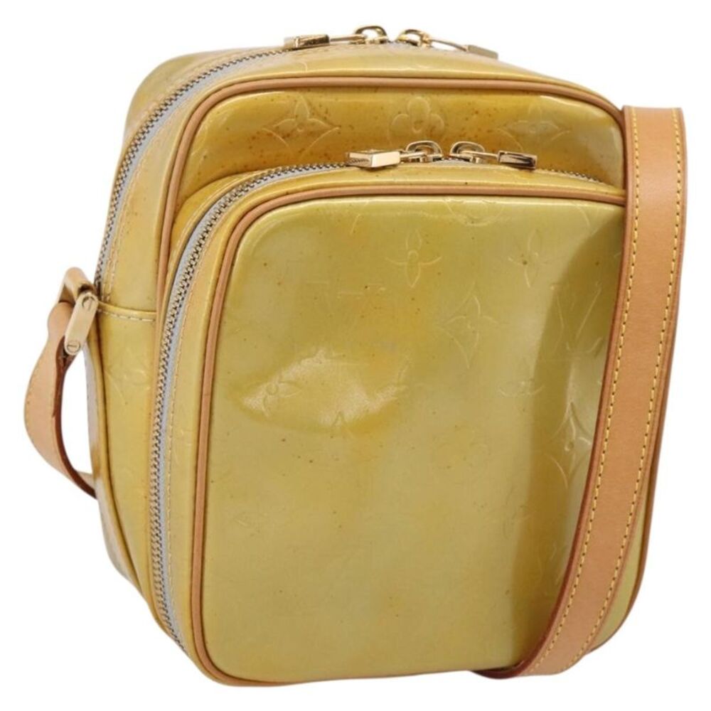 Louis Vuitton Wooster Monogram Vernis Yellow Patent_Leather Handbag